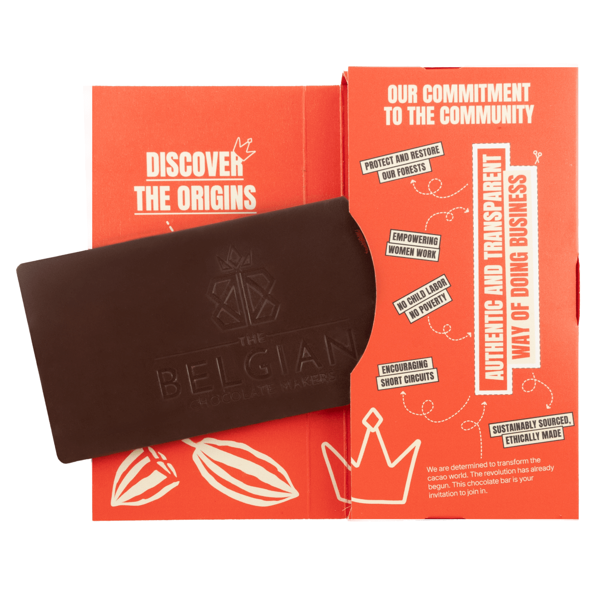 Chocolate bar origin Honduras Mayan Red 75% 5407008476014 The Belgian Chocolate Makers