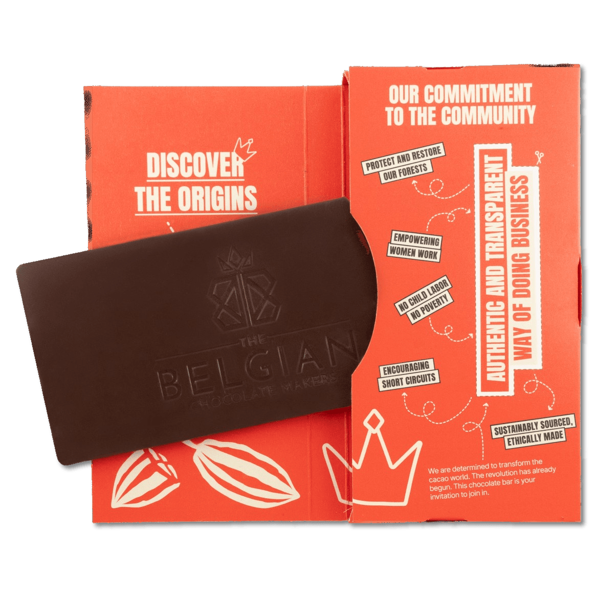 Chocolate bar origin Honduras Mayan Red 75% 5407008476014 The Belgian Chocolate Makers