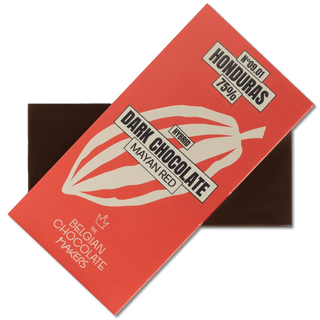 Chocolate bar origin Honduras Mayan Red 75% 5407008476014 The Belgian Chocolate Makers