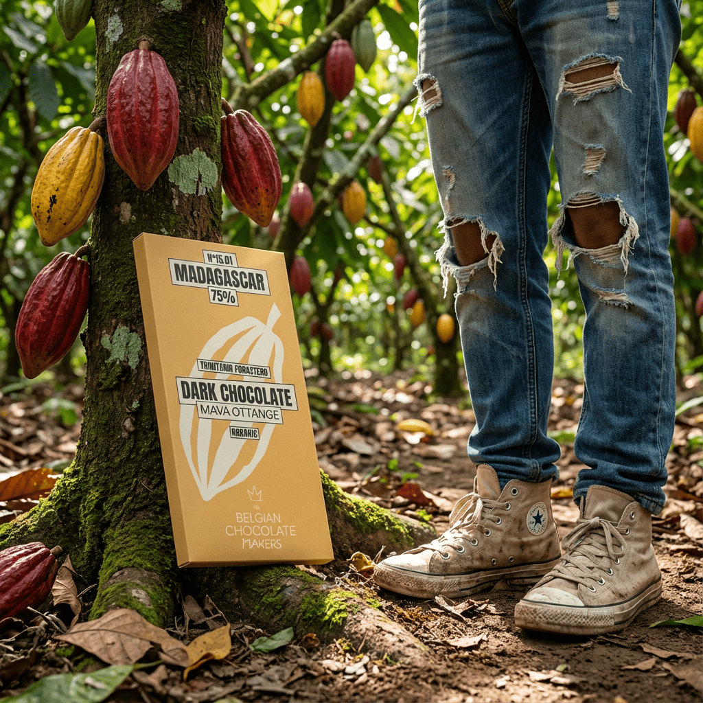 Chocolate bar origin Madagascar Mava Ottange 75% 5407008476113 The Belgian Chocolate Makers