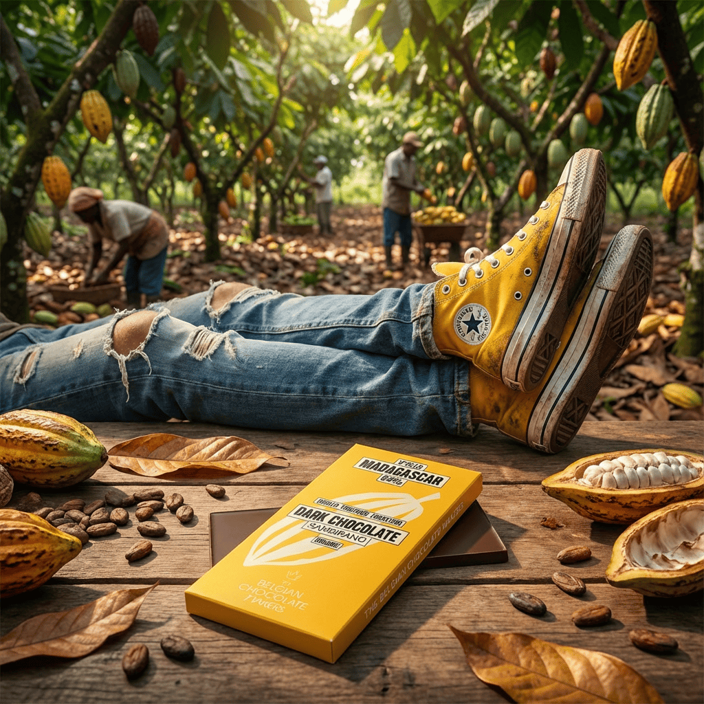 Chocolate bar origin Madagascar Sambirano 64% 5407008479527 The Belgian Chocolate Makers