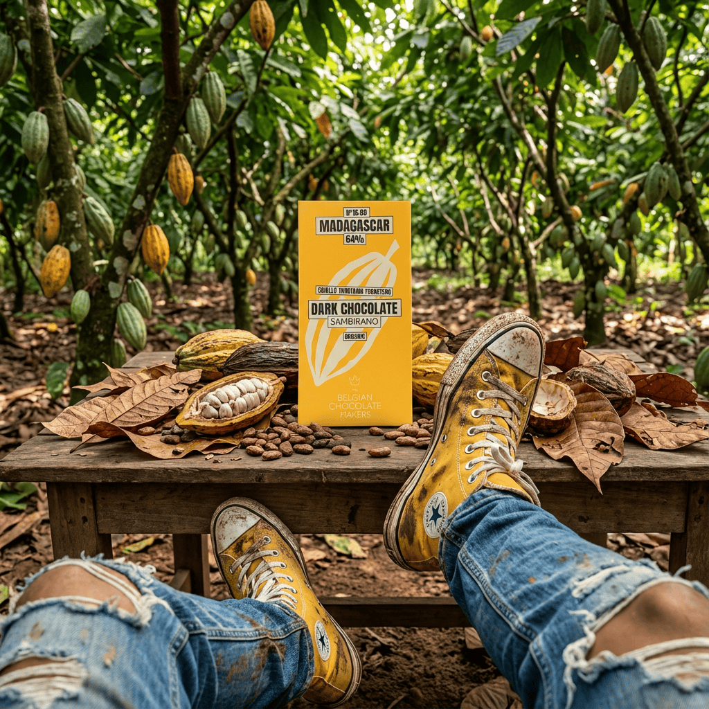 Chocolate bar origin Madagascar Sambirano 64% 5407008479527 The Belgian Chocolate Makers