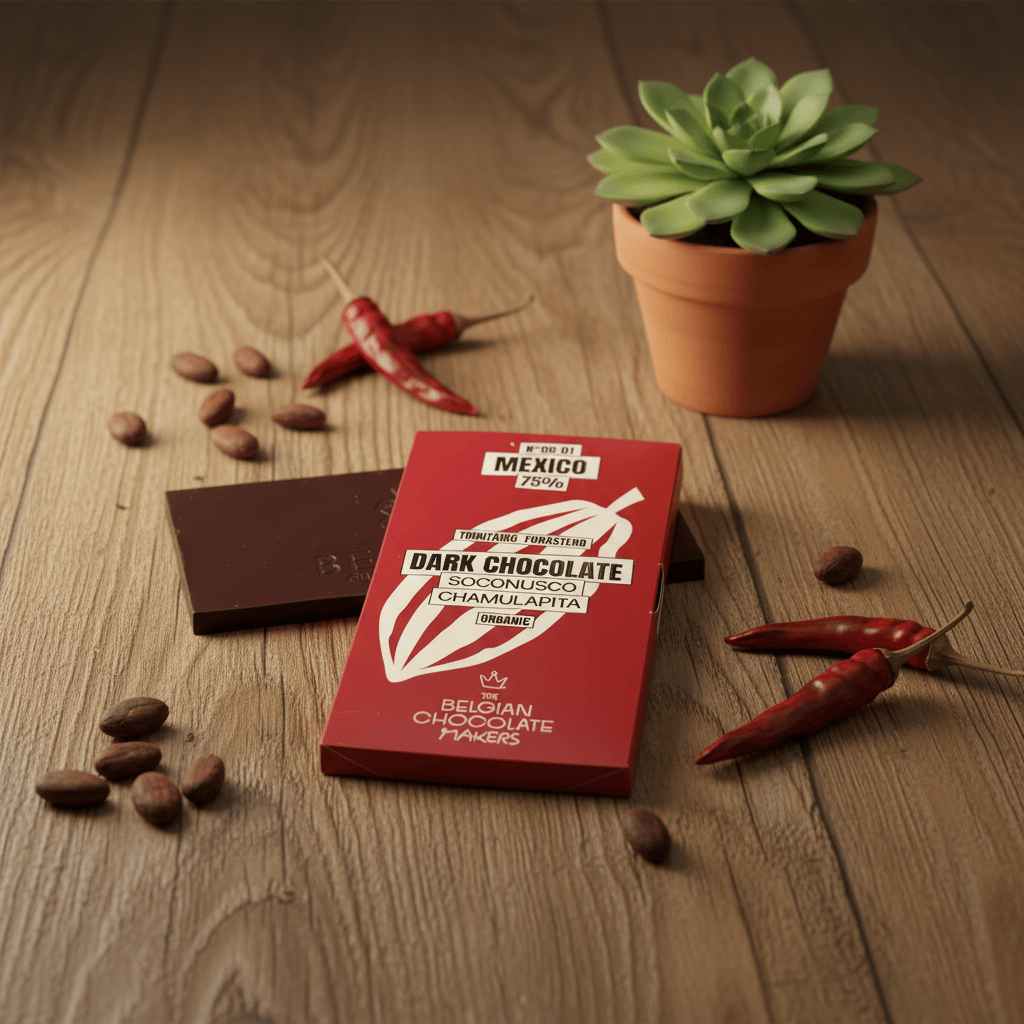 Chocolate bar origin Mexico Soconusco Chamulapita 75% 5407008475994 The Belgian Chocolate Makers