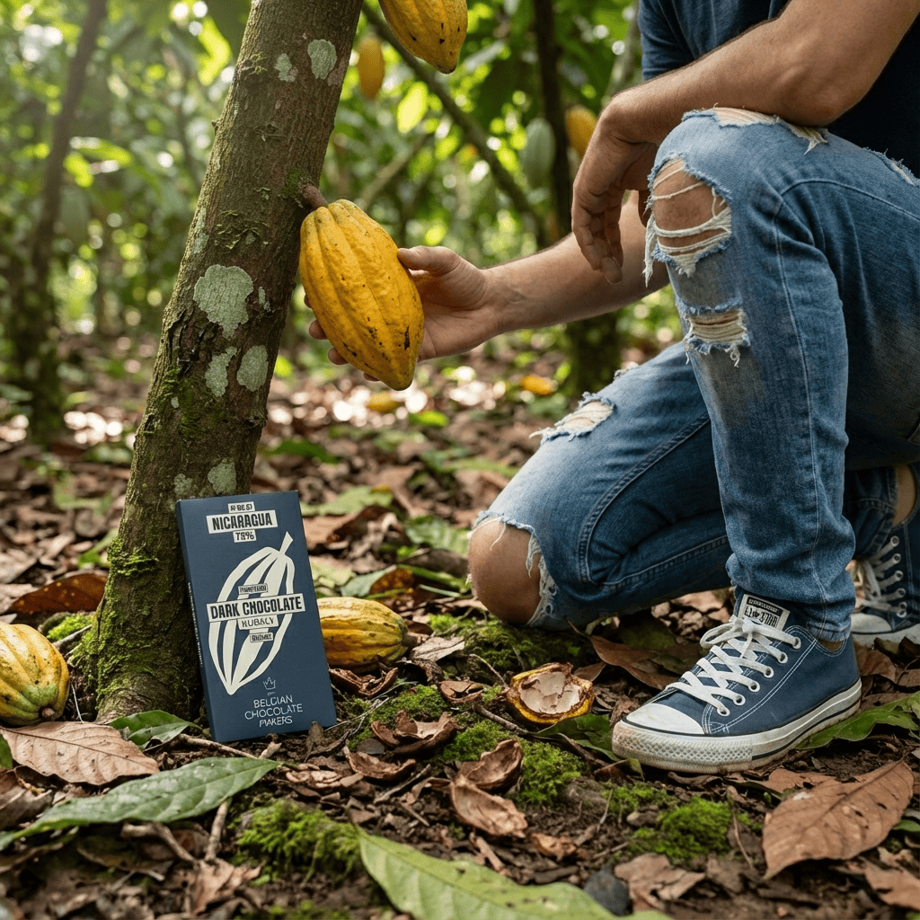 Chocolate bar origin Nicaragua Kubaly 75% 5407008476236 The Belgian Chocolate Makers