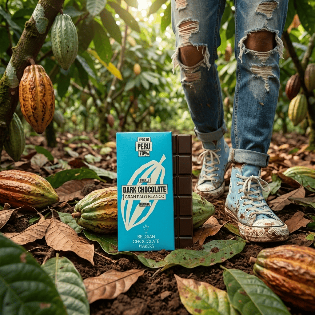 Chocolate bar origin Peru Gran Palo Blanco 70% 5407008478285 The Belgian Chocolate Makers