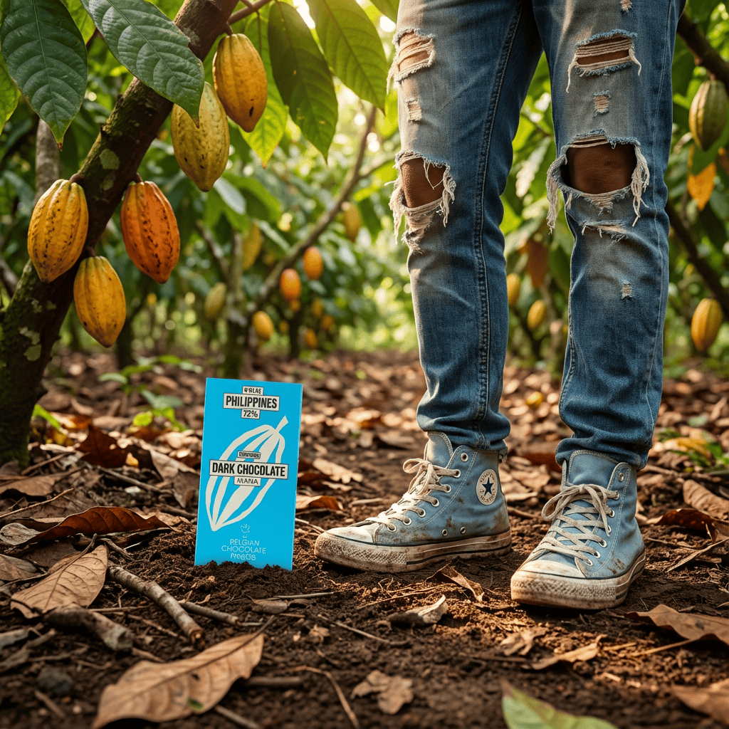 Chocolate bar origin Philippines Mana 72% 5407008477790 The Belgian Chocolate Makers