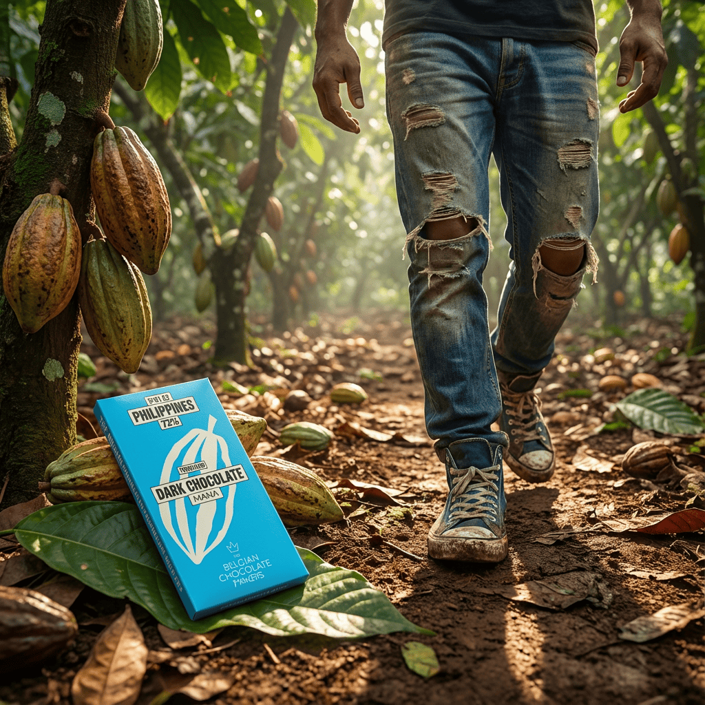 Chocolate bar origin Philippines Mana 72% 5407008477790 The Belgian Chocolate Makers