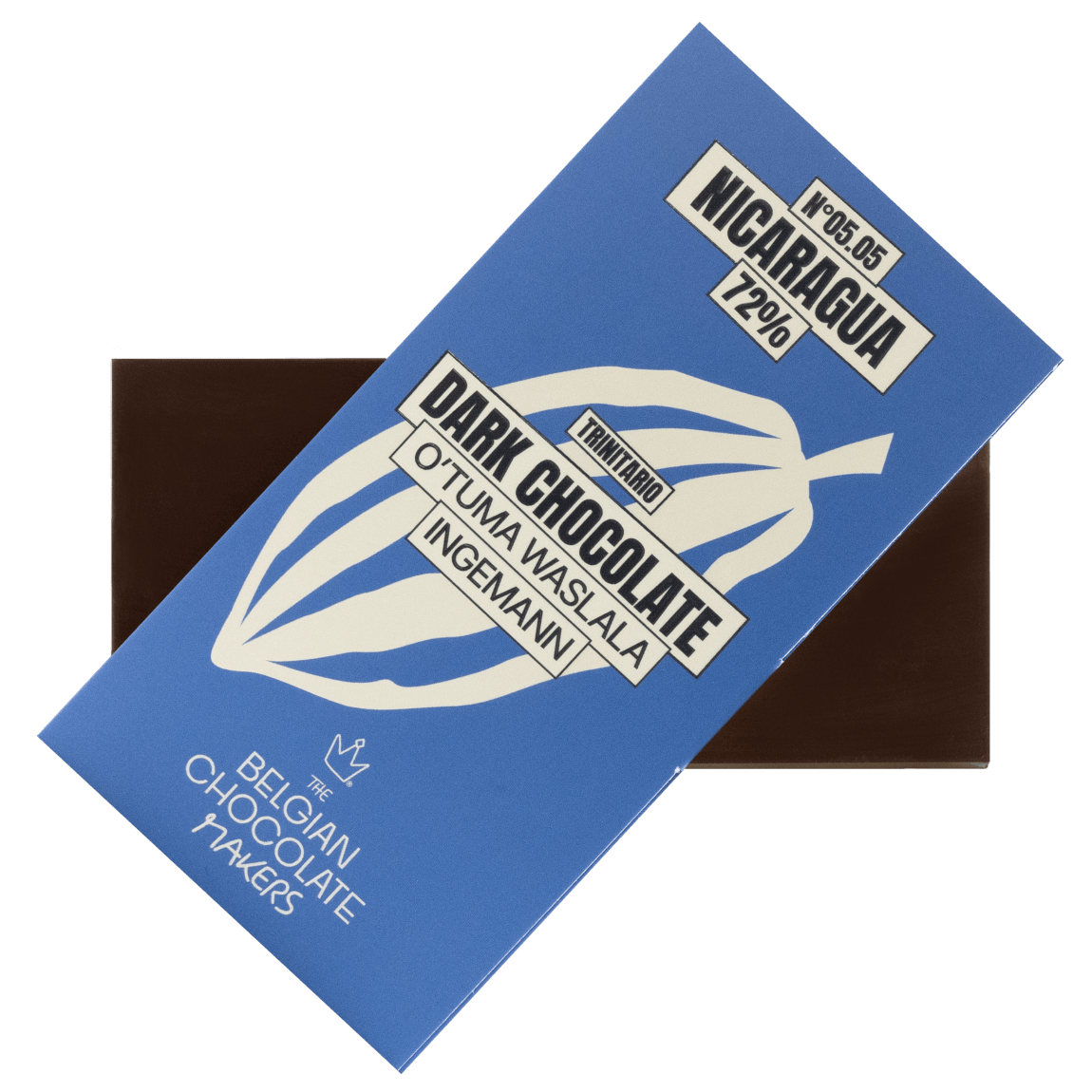 Chocolate bar single origin Nicaragua O'Tuma Waslala Ingemann 72% 5407008479336 The Belgian Chocolate Makers