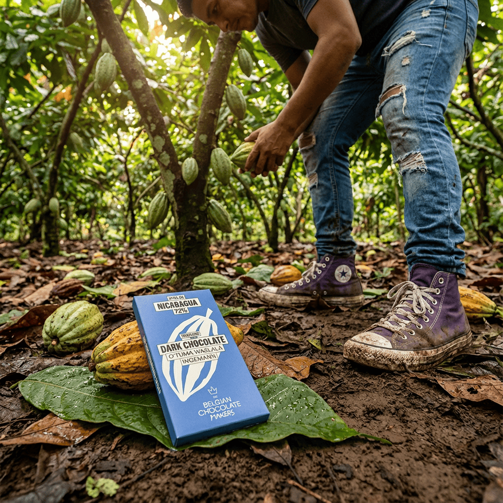 Chocolate bar single origin Nicaragua O'Tuma Waslala Ingemann 72% 5407008479336 The Belgian Chocolate Makers