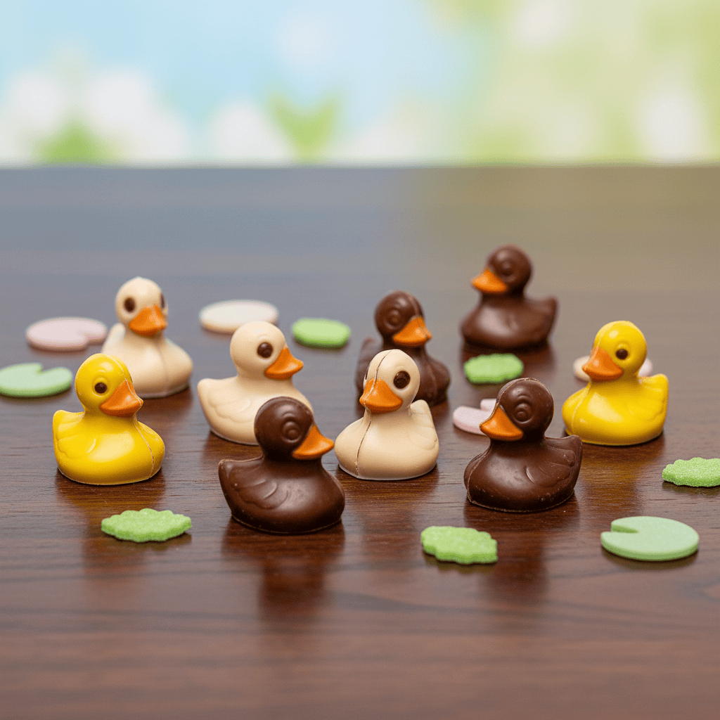 Chocolate ducks (praliné) 130g 5407008478353 The Belgian Chocolate Makers