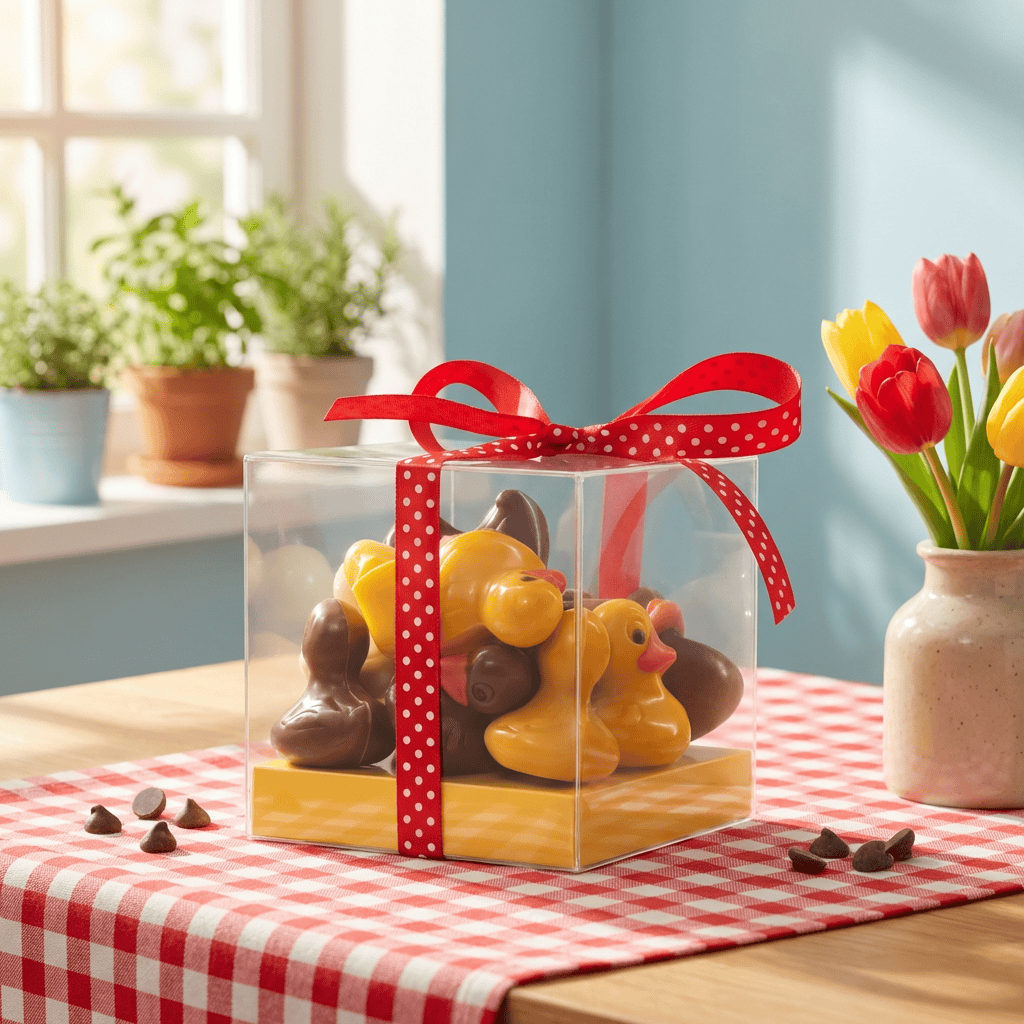 Chocolate ducks (praliné) 190g 5407008478353 The Belgian Chocolate Makers