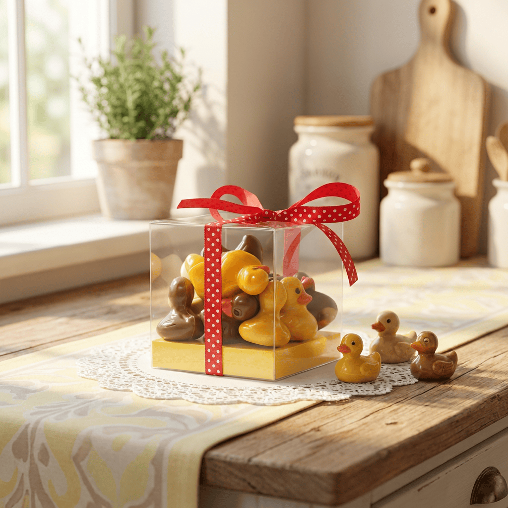 Chocolate ducks (praliné) 190g 5407008478353 The Belgian Chocolate Makers