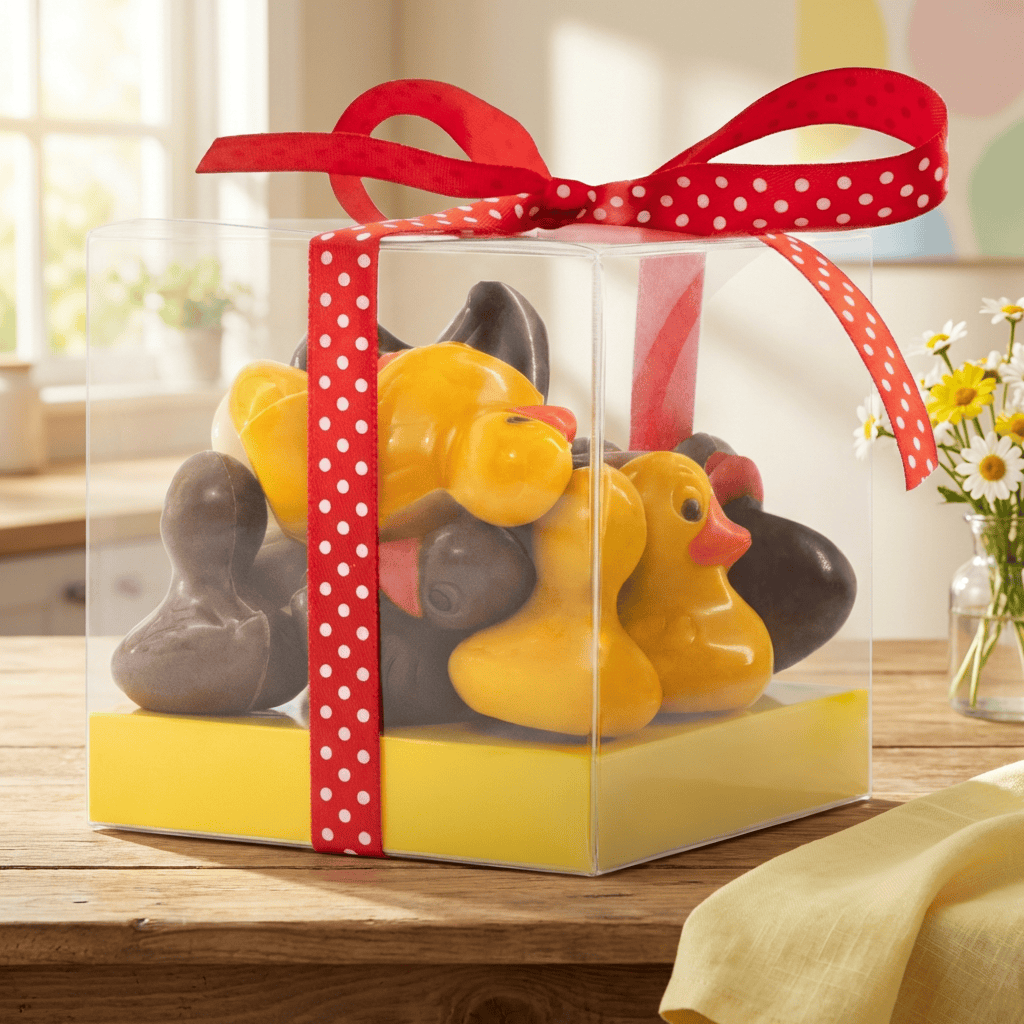 Chocolate ducks (praliné) 190g 5407008478353 The Belgian Chocolate Makers