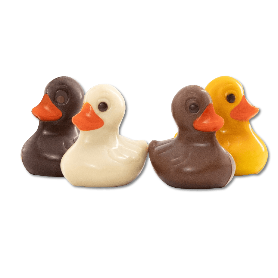 Chocolate ducks (praliné) 190g 5407008478353 The Belgian Chocolate Makers