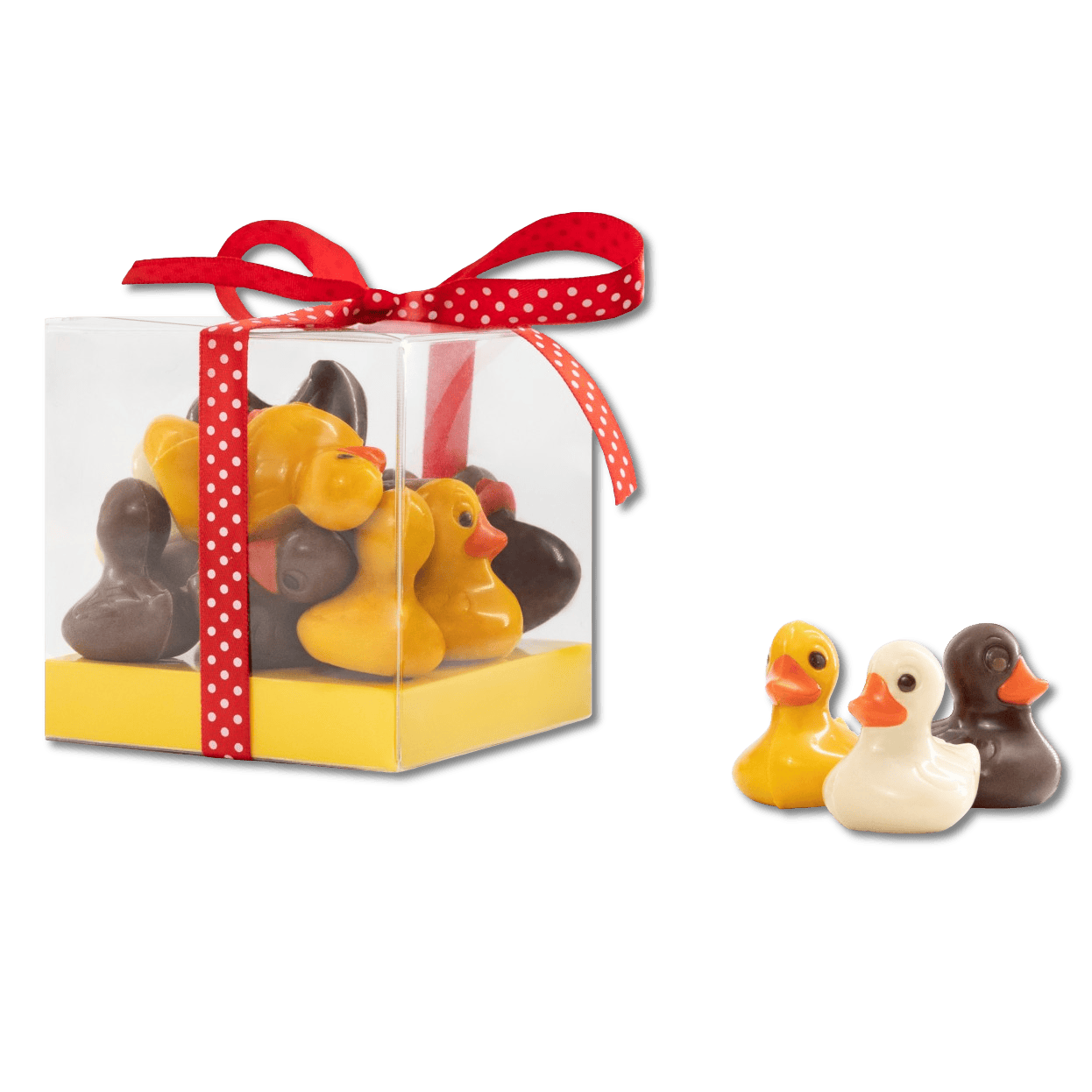 Chocolate ducks (praliné) 190g 5407008478353 The Belgian Chocolate Makers
