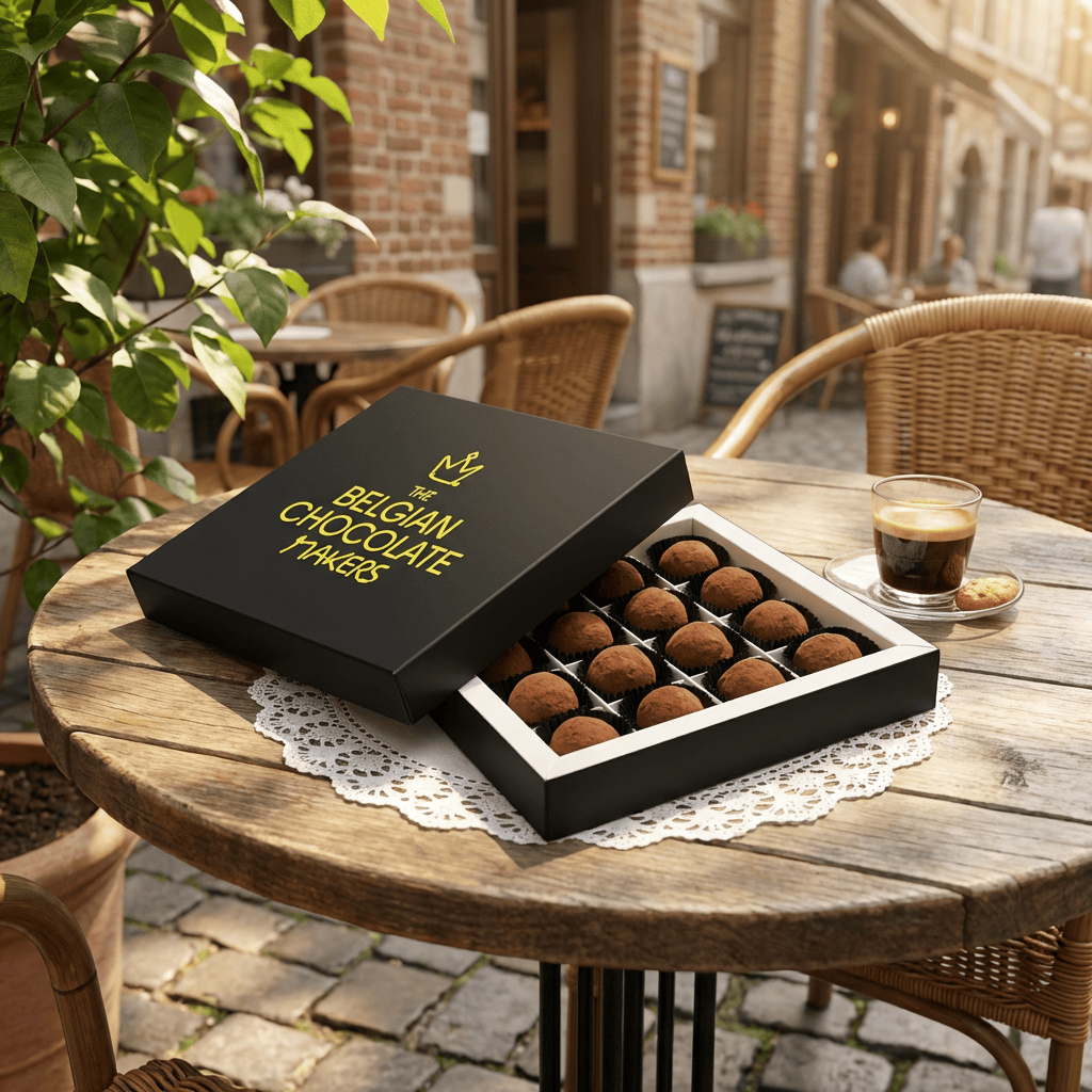 Chocolate truffles cacao 16 pieces 260g 5407008470951 The Belgian Chocolate Makers