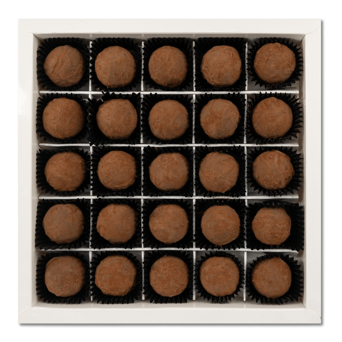Chocolate truffles cacao 25 pieces 375g 5407008477424 The Belgian Chocolate Makers