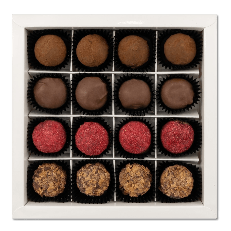 Chocolate truffles mix flavours 16 pieces 240g 5407008470975 The Belgian Chocolate Makers