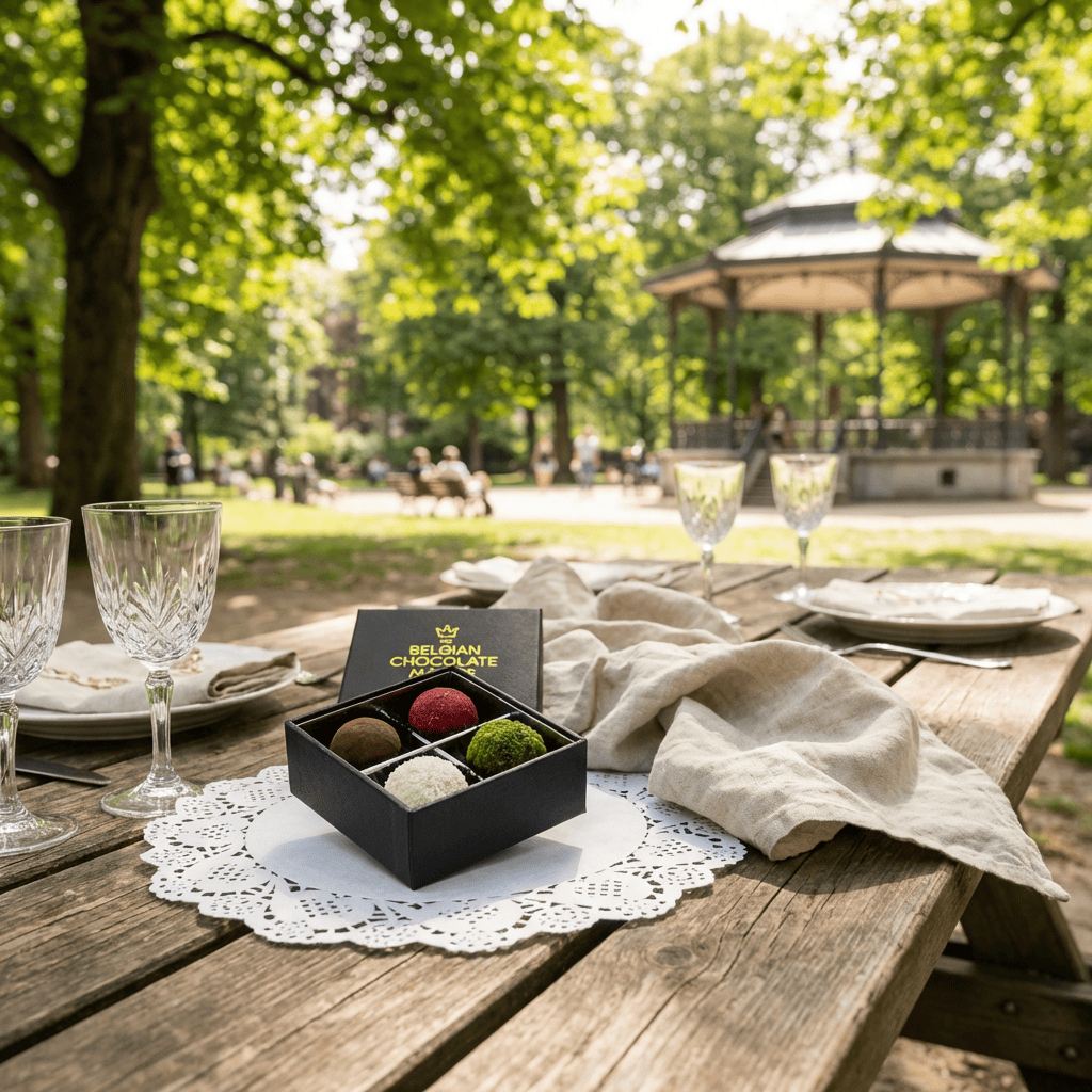 Chocolate truffles mix flavours 4 pieces 50g 5407008477998 The Belgian Chocolate Makers