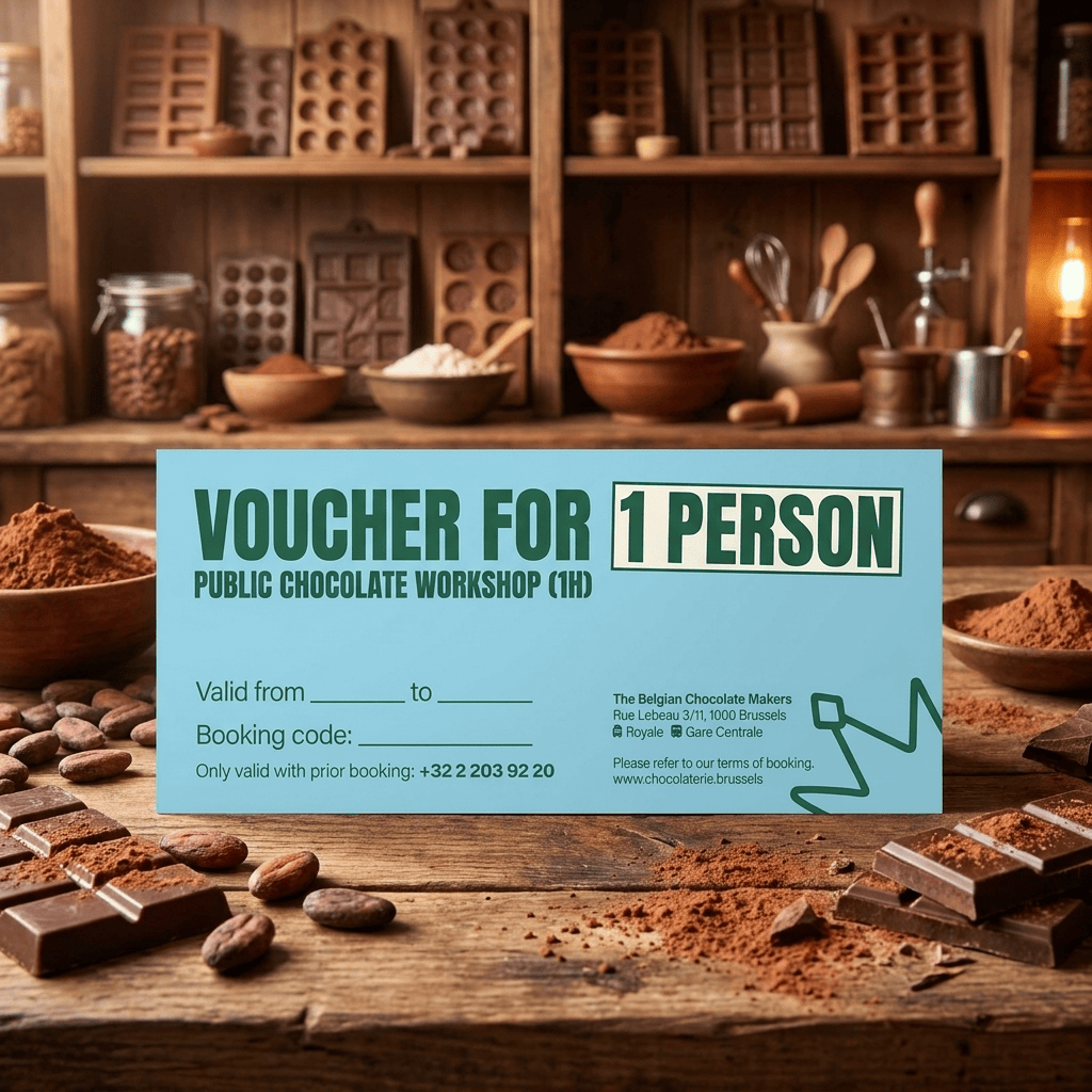 Chocolate workshop gift voucher The Belgian Chocolate Makers