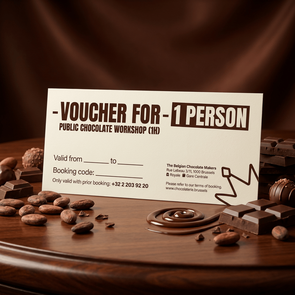 Chocolate workshop gift voucher The Belgian Chocolate Makers