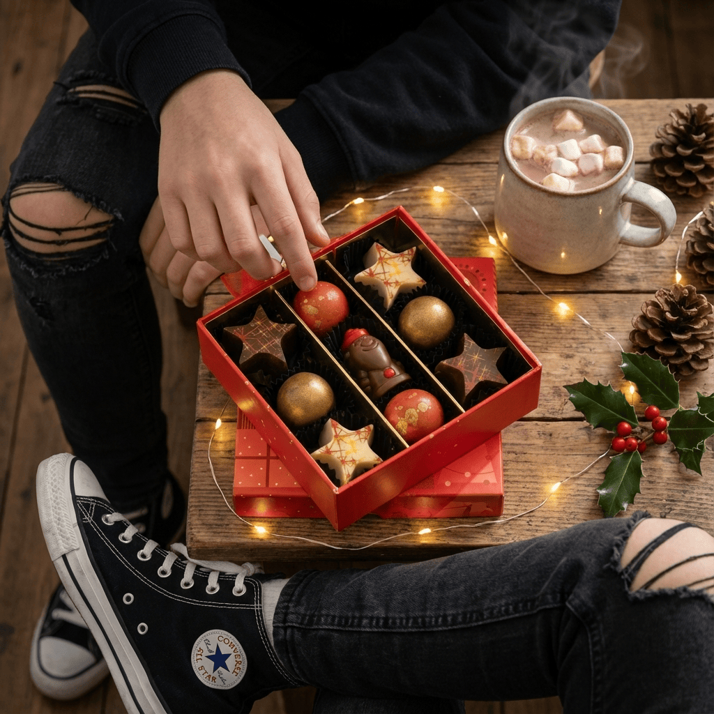 Christmas 9 pralines box ho-ho-ho 135g 5407008479411 The Belgian Chocolate Makers