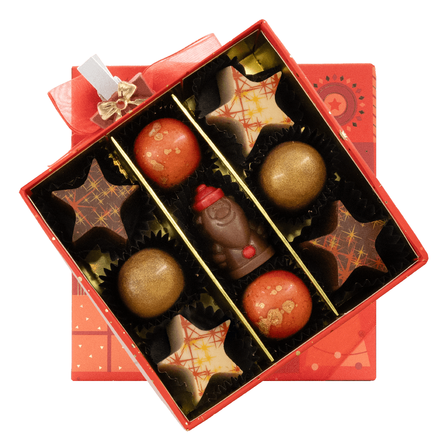 Christmas 9 pralines box ho-ho-ho 135g 5407008479411 The Belgian Chocolate Makers