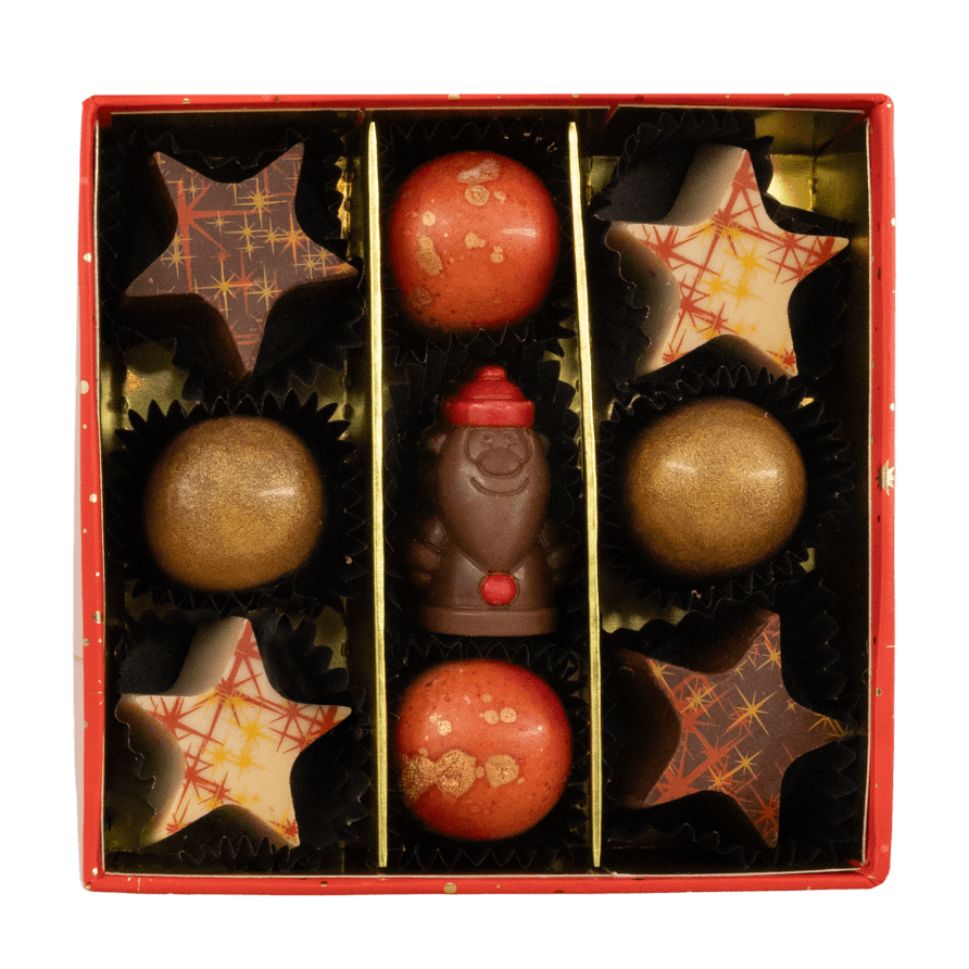 Christmas 9 pralines box ho-ho-ho 135g 5407008479411 The Belgian Chocolate Makers