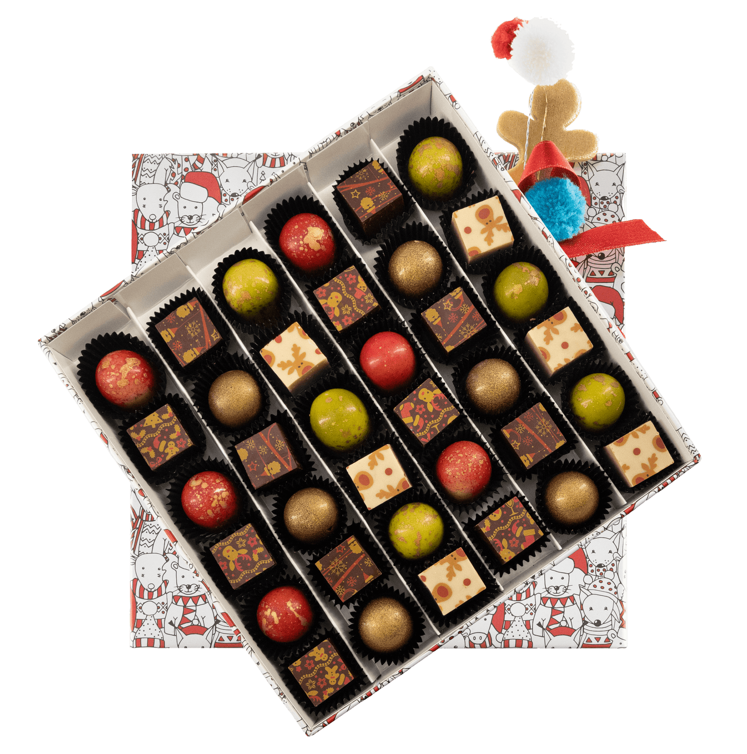 Christmas box 36 pralines 540g 5407008477950 The Belgian Chocolate Makers
