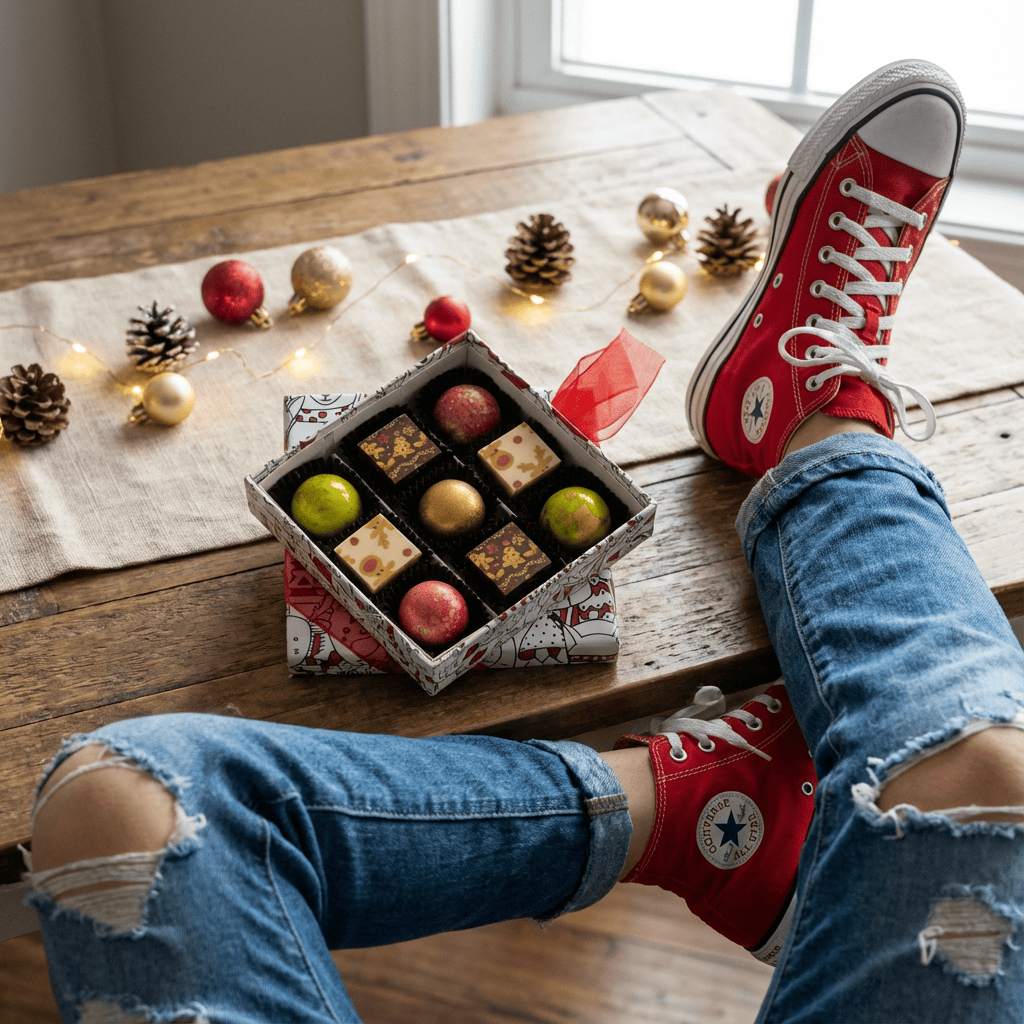 Christmas box 9 pralines 135g 5407008477929 The Belgian Chocolate Makers