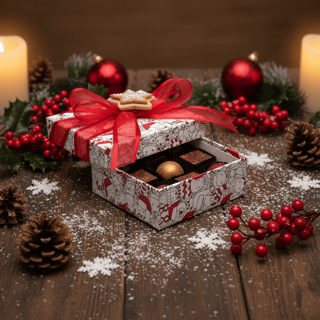 Christmas box 9 pralines 135g 5407008477929 The Belgian Chocolate Makers