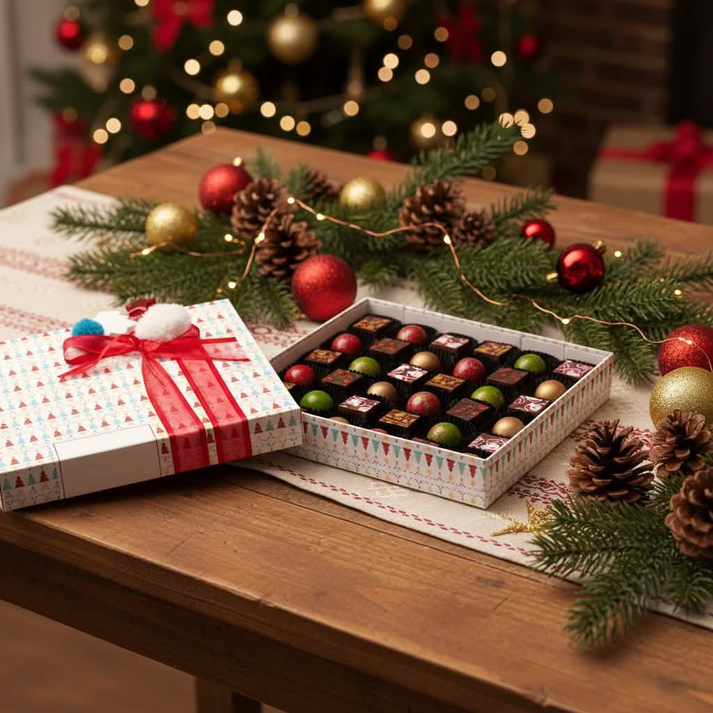 Christmas box my bear friend 40 pralines 570g 5407008478568 The Belgian Chocolate Makers