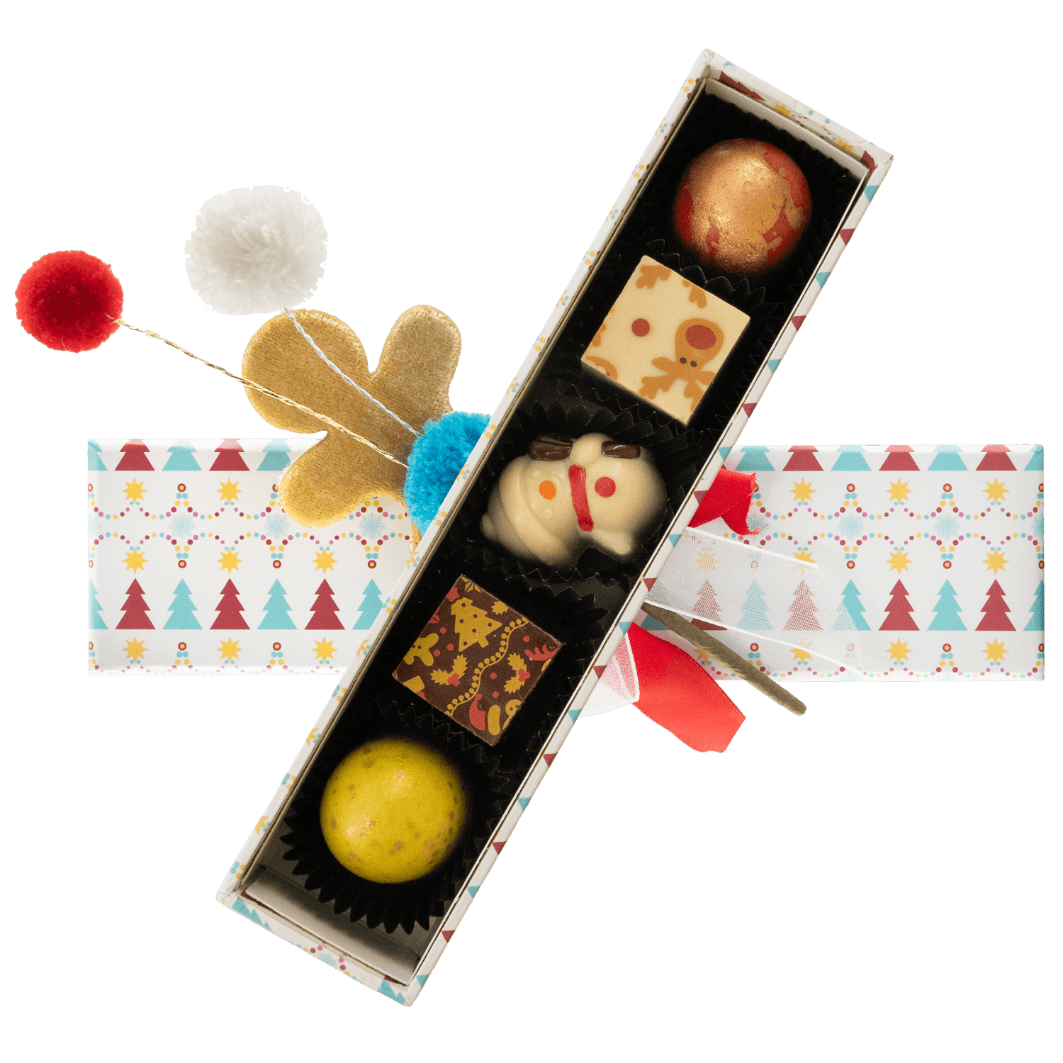 Christmas box my bear friend 5 pralines 75g 5407008478582 The Belgian Chocolate Makers