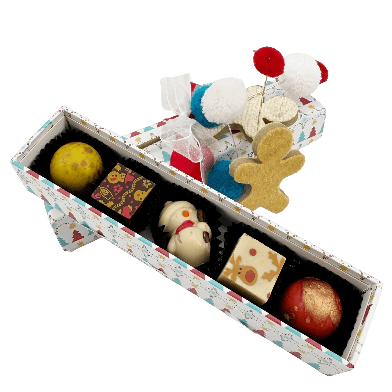 Christmas box my bear friend 5 pralines 75g 5407008478582 The Belgian Chocolate Makers