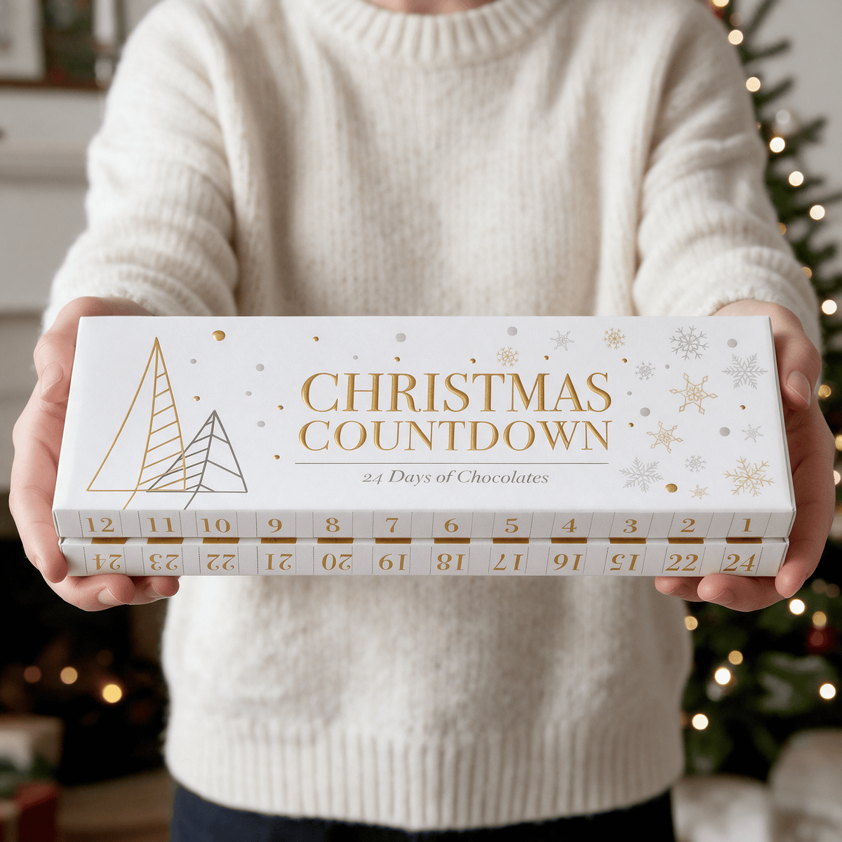 Christmas countdown advent calendar 24 stick 5407008470432 The Belgian Chocolate Makers