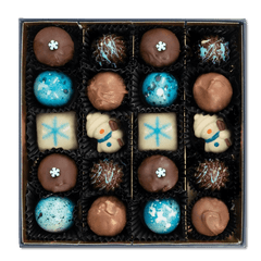 Christmas "star night" box 20 pralines and truffles 300g 5407008470067 The Belgian Chocolate Makers
