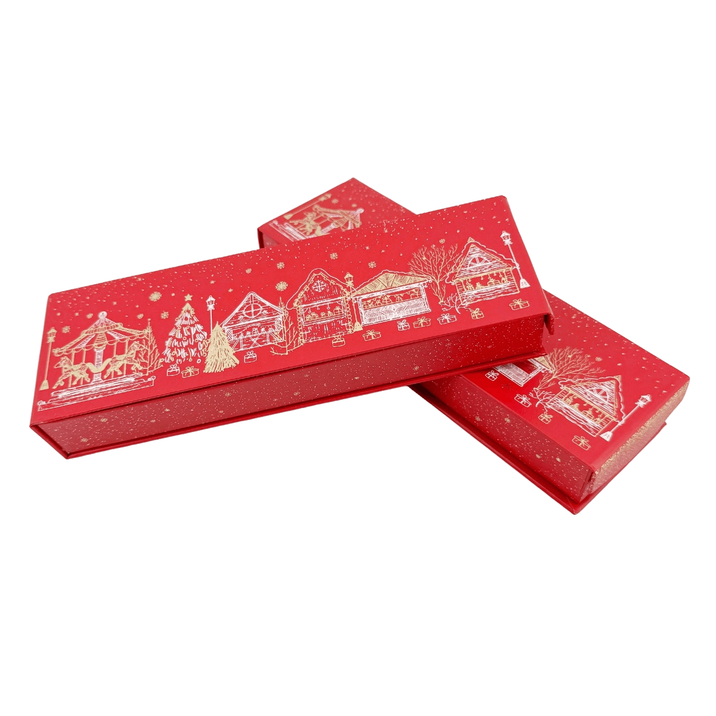 Christmas village box 14 pralines and truffles 225g 5407008478490 The Belgian Chocolate Makers