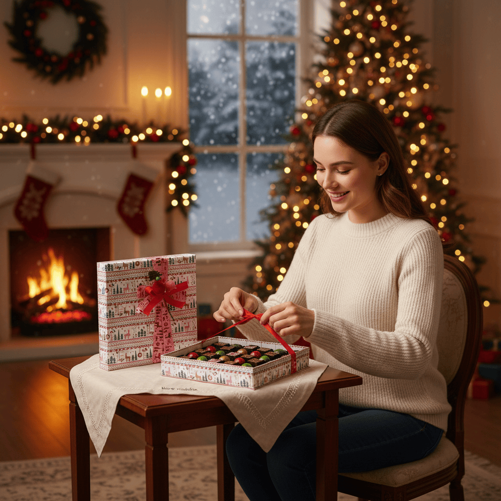 Christmas winter wonderland 16 pralines 240g 5407008479404 The Belgian Chocolate Makers