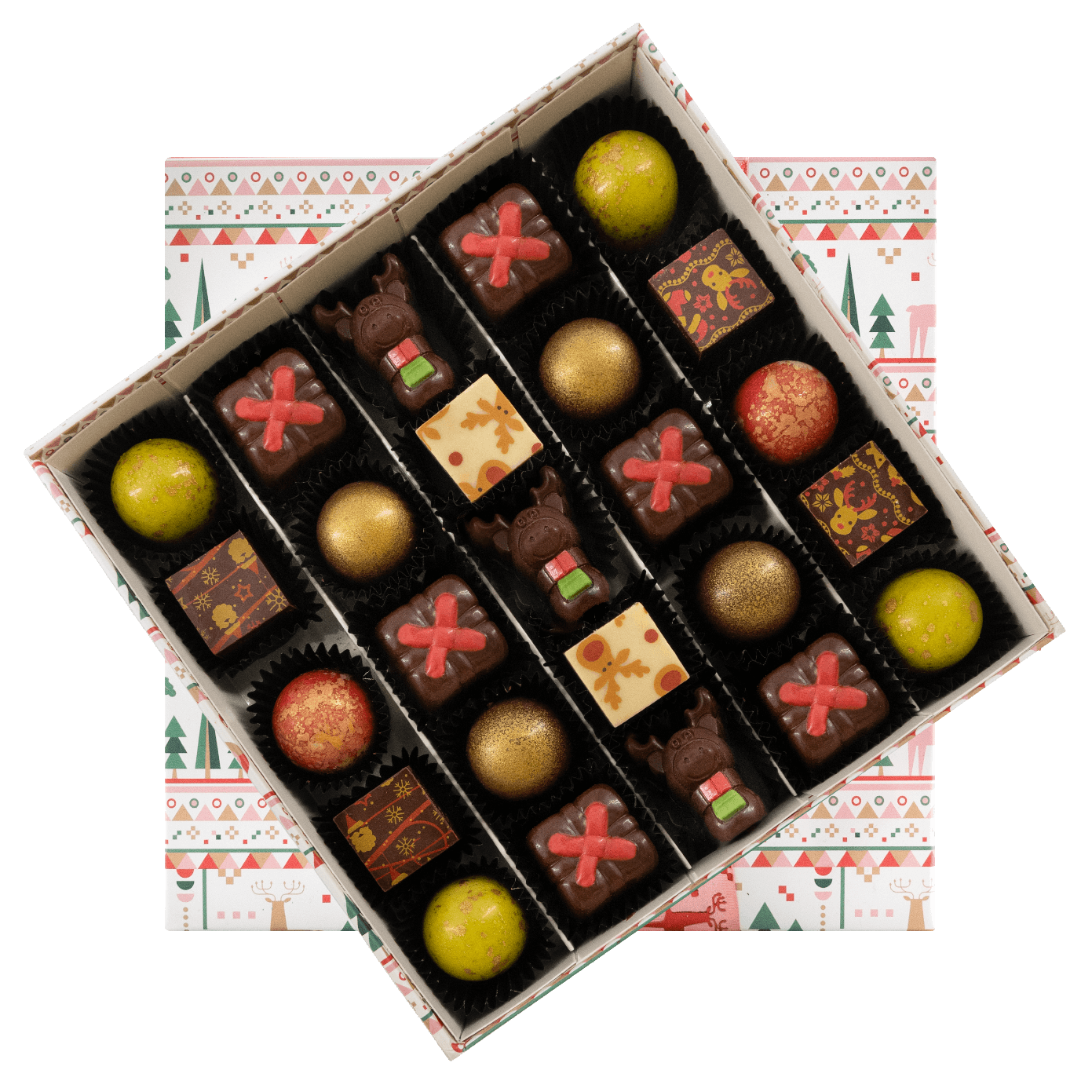 Christmas winter wonderland 25 pralines 375g 5407008478575 The Belgian Chocolate Makers