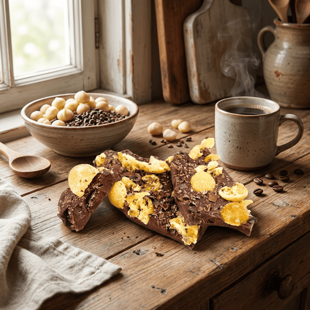 Dark chocolate broken bars with kumquat and cacao nibs 5407008479213 The Belgian Chocolate Makers