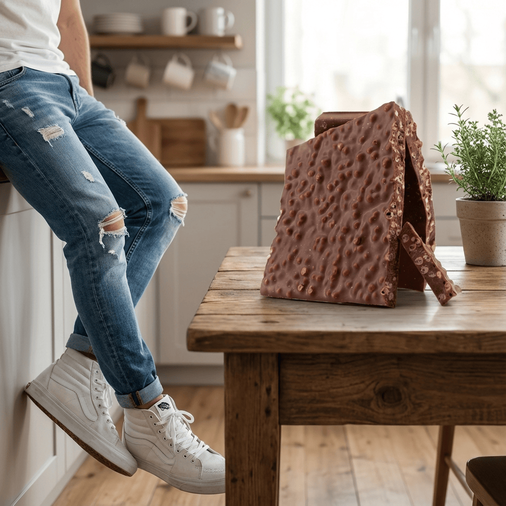 Dark chocolate broken bars with puffed rice 5407008479220 The Belgian Chocolate Makers