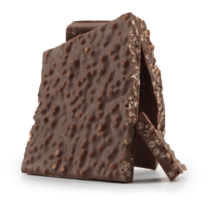 Dark chocolate broken bars with puffed rice 5407008479220 The Belgian Chocolate Makers