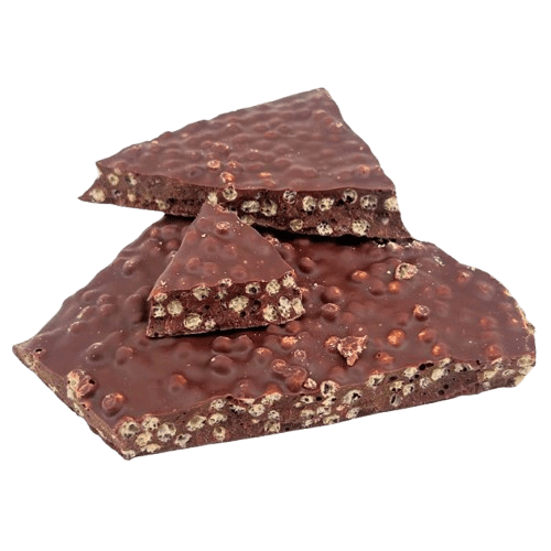 Dark chocolate broken bars with puffed rice 5407008479220 The Belgian Chocolate Makers