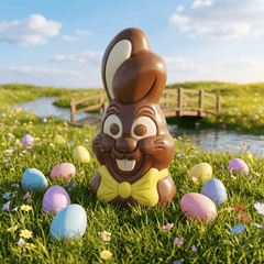 Dark chocolate bunny chest 150g 5407008477257 The Belgian Chocolate Makers