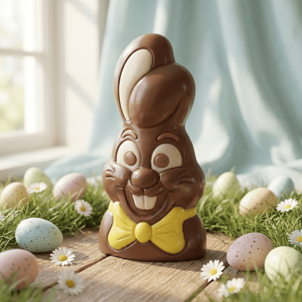 Dark chocolate bunny chest 150g 5407008477257 The Belgian Chocolate Makers