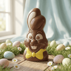Dark chocolate bunny chest 150g 5407008477257 The Belgian Chocolate Makers