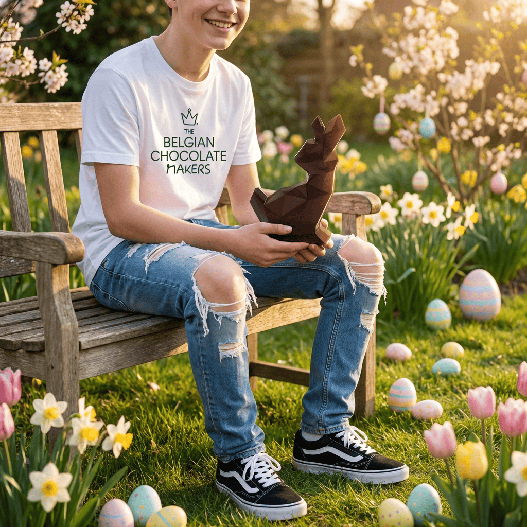 Dark chocolate diamond bunny 45g 5407008471965 The Belgian Chocolate Makers