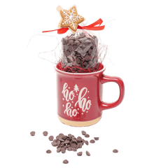 Dark chocolate drops in a Christmas mug 200g 5407008477745 The Belgian Chocolate Makers