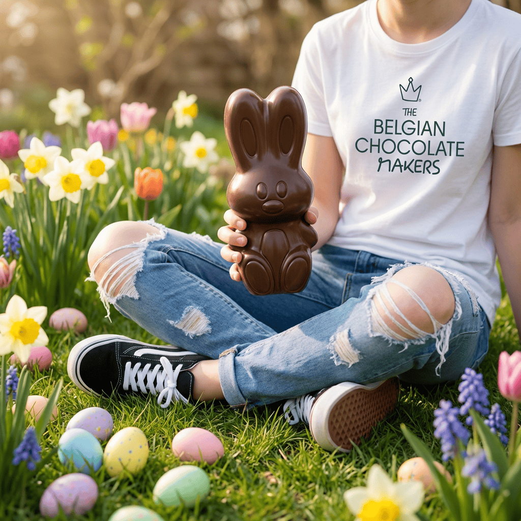 Dark chocolate Easter bunny 45g 5407008472023 The Belgian Chocolate Makers