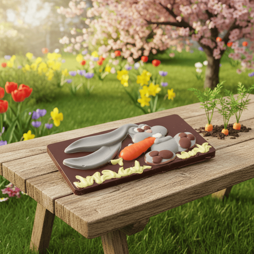 Dark chocolate Easter bunny bar 100g 5407008478056 The Belgian Chocolate Makers